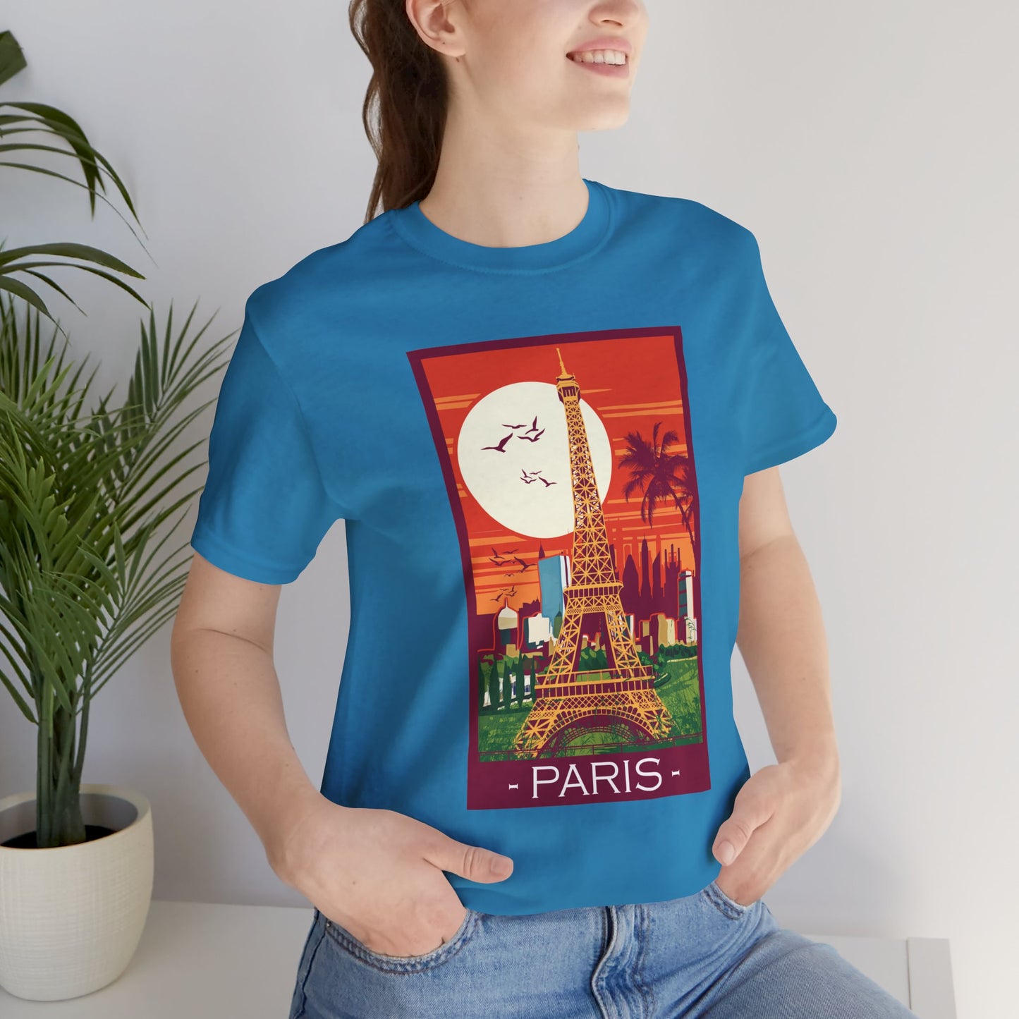 Retro Poster Paris Graphic Design Tee, Paris Shirt, Vintage Tees, Art Design T-Shirt, Graphic Tee, Retro Art Shirts