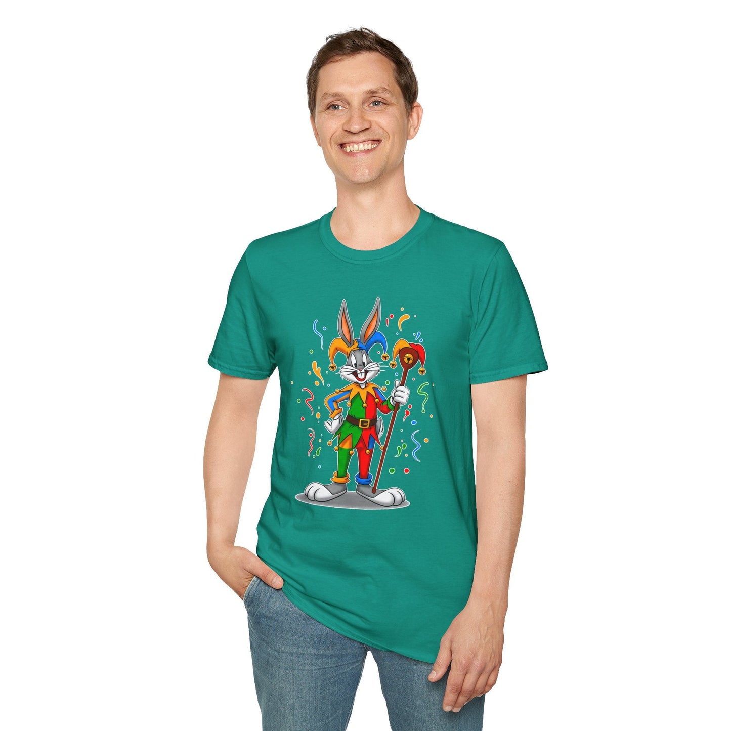 Cartoon Bunny Graphic Unisex Cotton Animal Animation Artwork Design Tee 22