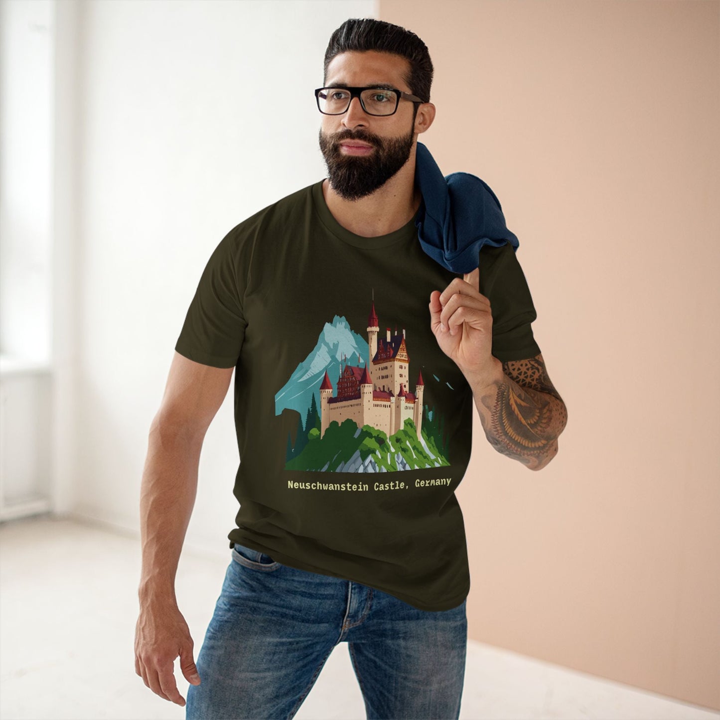 Travel Shirt Germany TT-14 Unisex Premium Cotton Tee With Original Art Design For Tourists