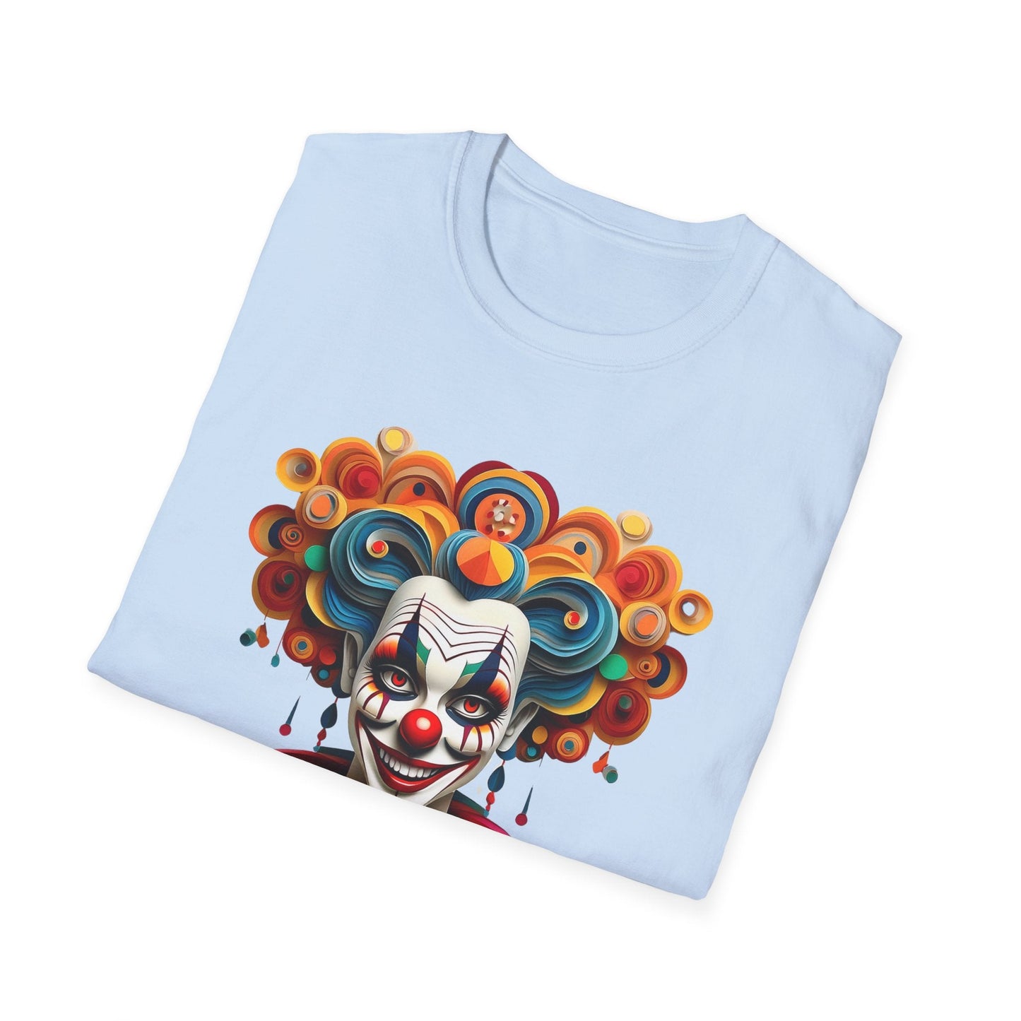 Unisex Clown T Shirt Funny Man Circus Shirt Softstyle Gildan 64000 Short Sleeve Tee