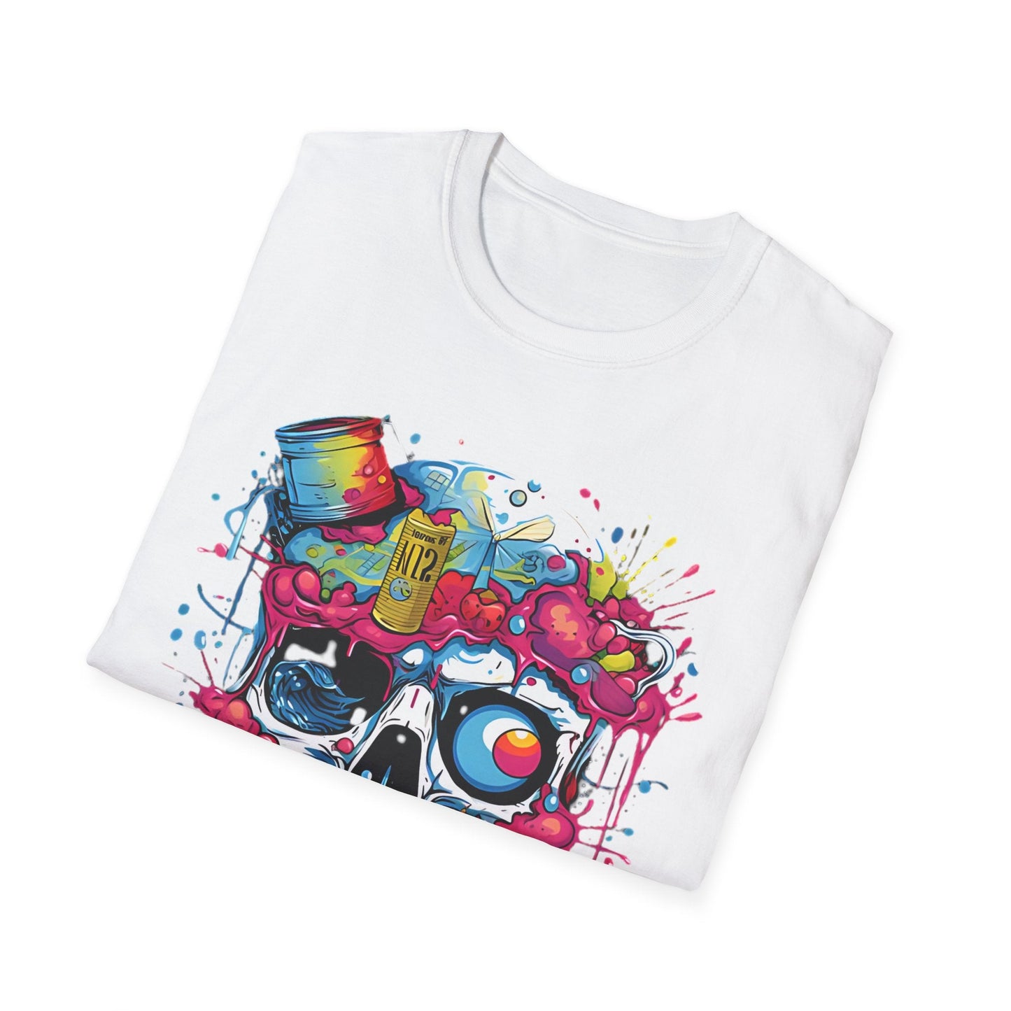 Skull Graphic Tee Shirt Unisex Skeleton Shirt Softstyle Cotton Comfort Everyday Wear Durable