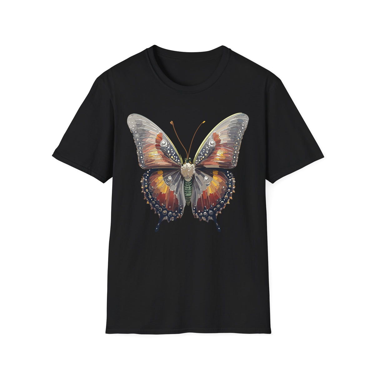 Butterfly Graphic T-Shirt — Vintage Orange Monarch Graphic Tee Unisex 100 Cotton Gildan T-Shirt