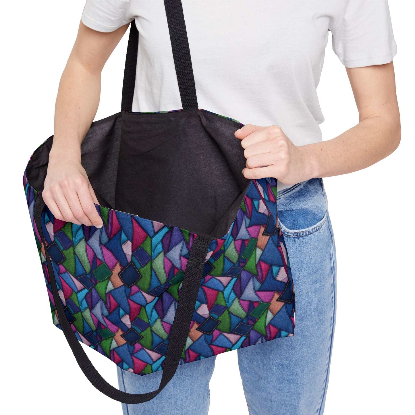 Denim Color Imitation Print Unisex  Yoga Bag  Spun Polyester 24x13 Canvas Gym Bag 33