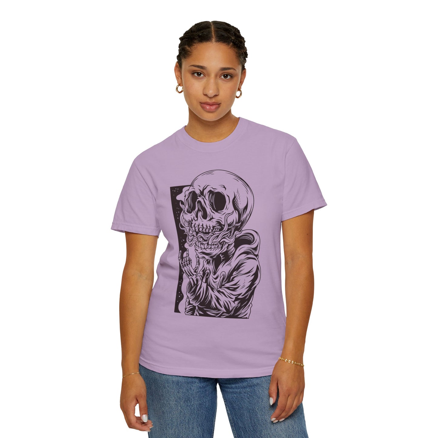 Unisex Cotton Tee Shirt with Skull