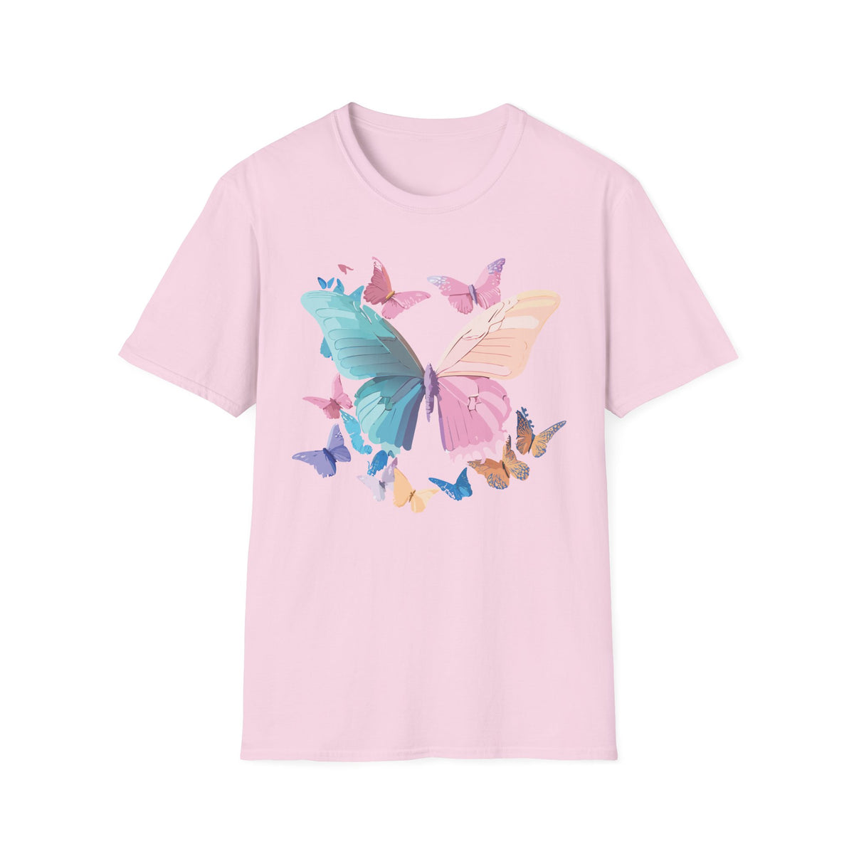 Colorful Butterfly Graphic Design Unisex 100 Cotton Gildan T-Shirt