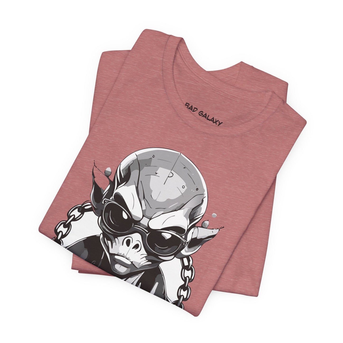 Tee Shirt With Alien From Bad Galaxy Made To Order 100 Percent Cotton Eco Friendly Inks USA