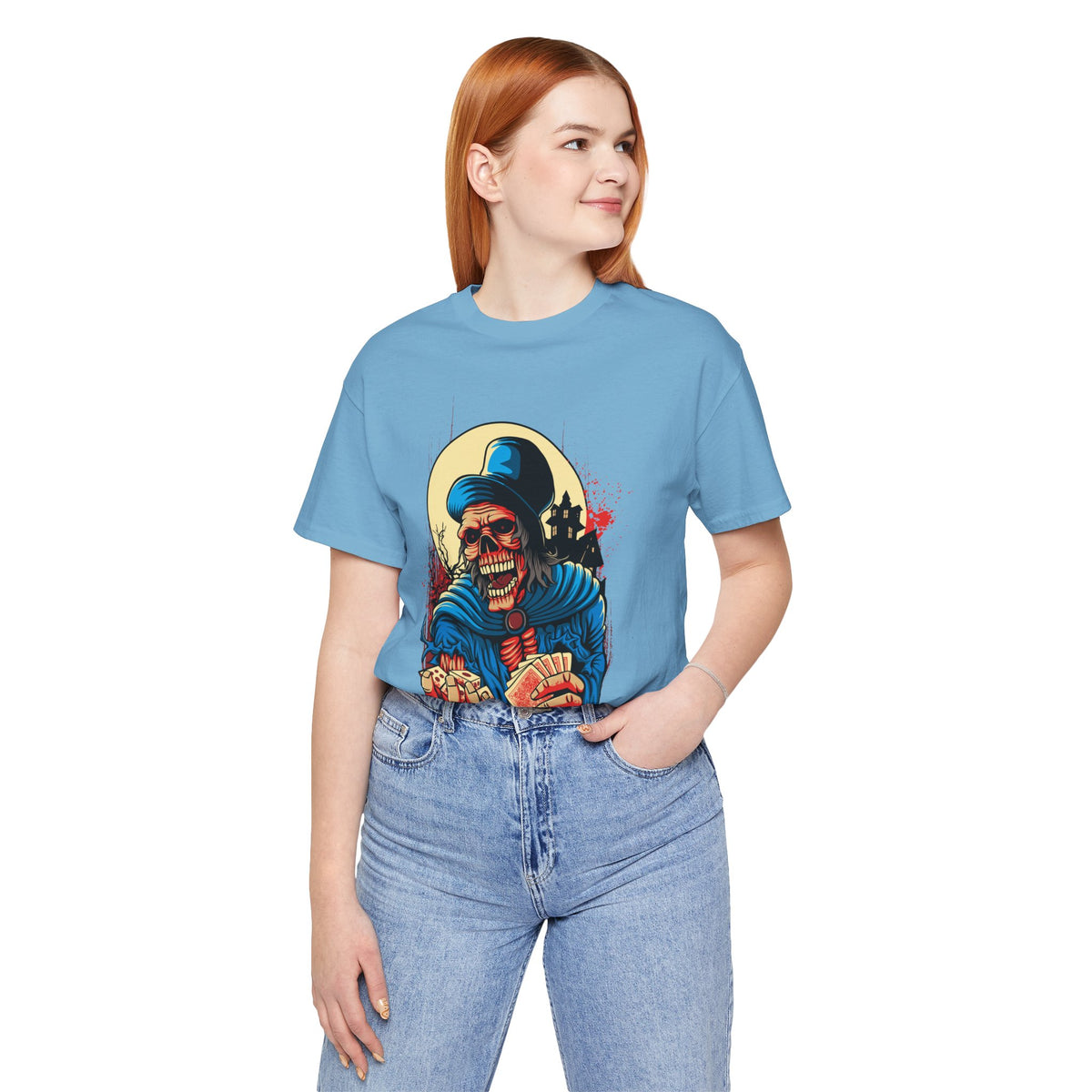 Skull Graphic Design Tee, Skull Shirt, Vintage Tees, Art Design T-Shirt, Graphic Tee, Art Shirts - 1
