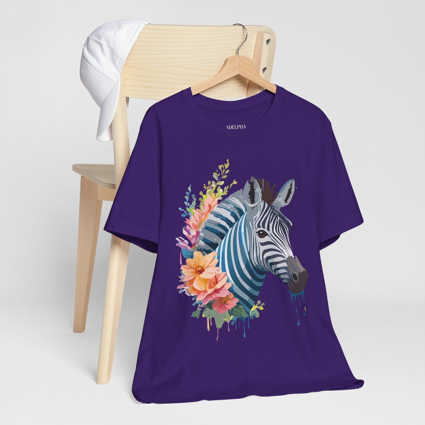 Zebra Graphic Unisex 100 Cotton Vintage Animal Art T-Shirt 2