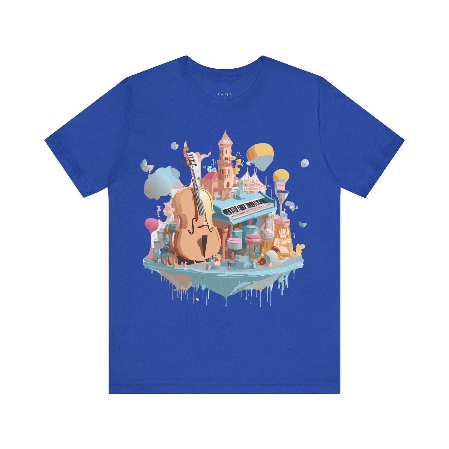 Music Graphic Tee Unisex Vintage Art Design By Adelpha Premium Short Sleeve T Shirt