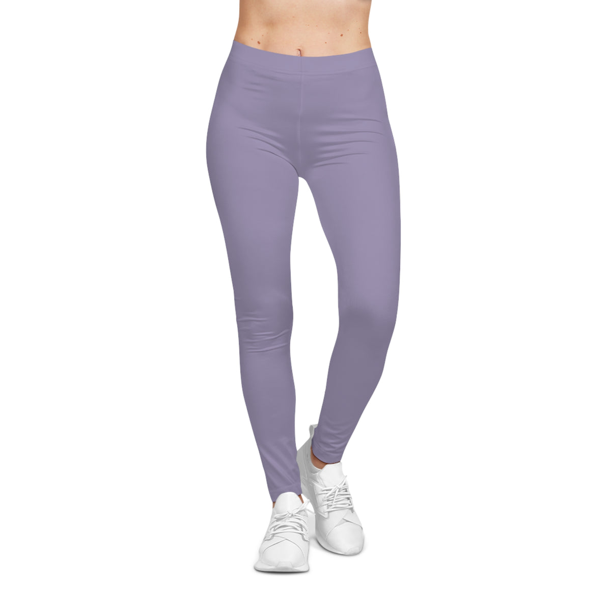 Purple Mist Color Women's Poly-Span Casual Leggings XS-2XL