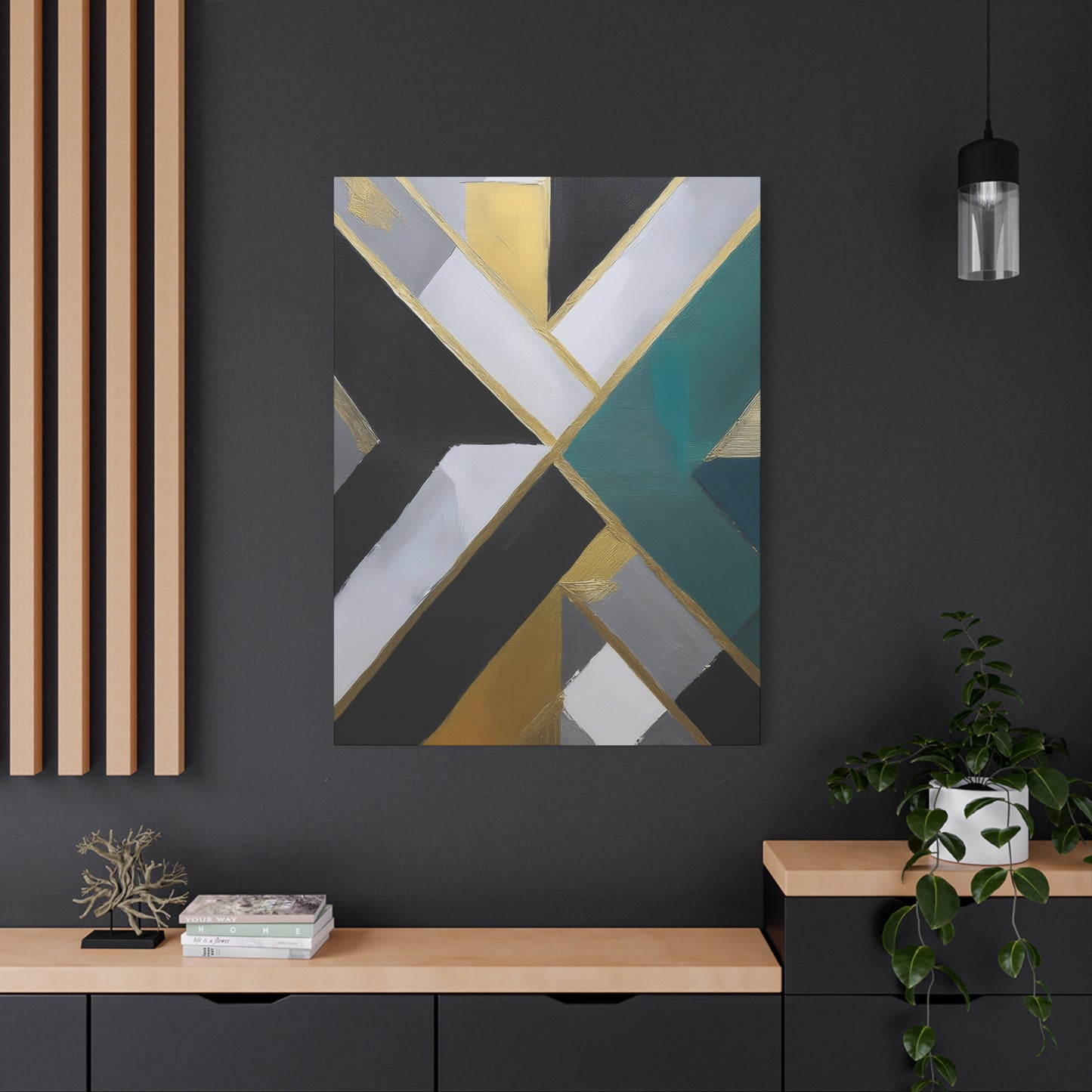 Abstract Geometric Painting Print Canvas 20x24,20x30,24x30 24x32,24x36,30x40 32x48,36x48,40x60 Pine-Wood Inner Frame ABS-76