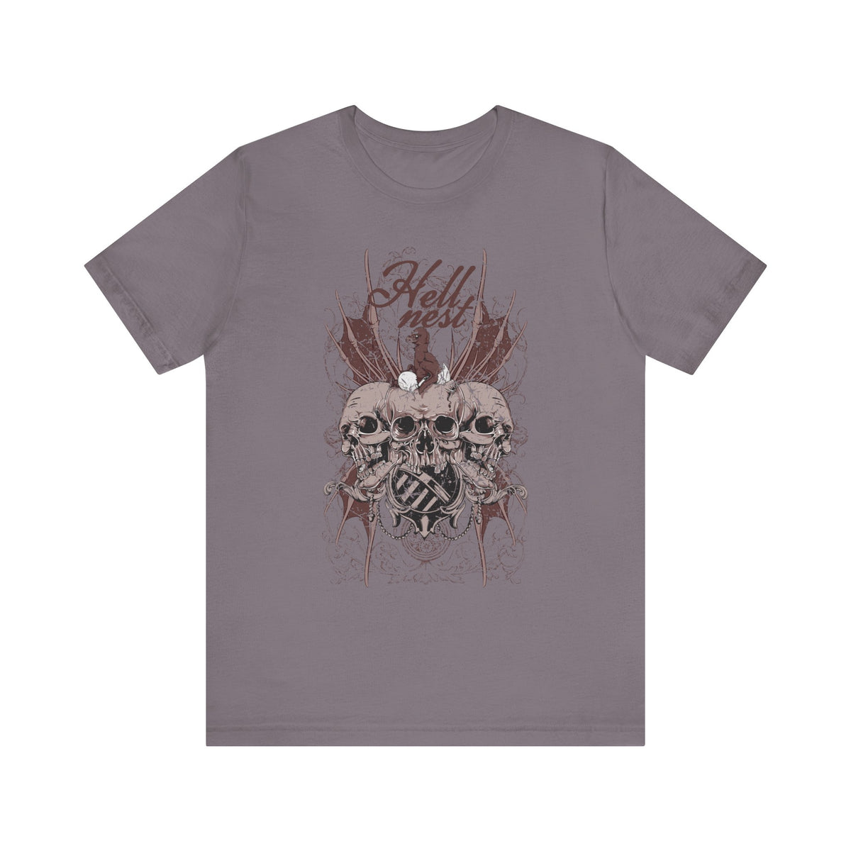 Skull Cluster graphic tee Gothic skulls grunge floral design
