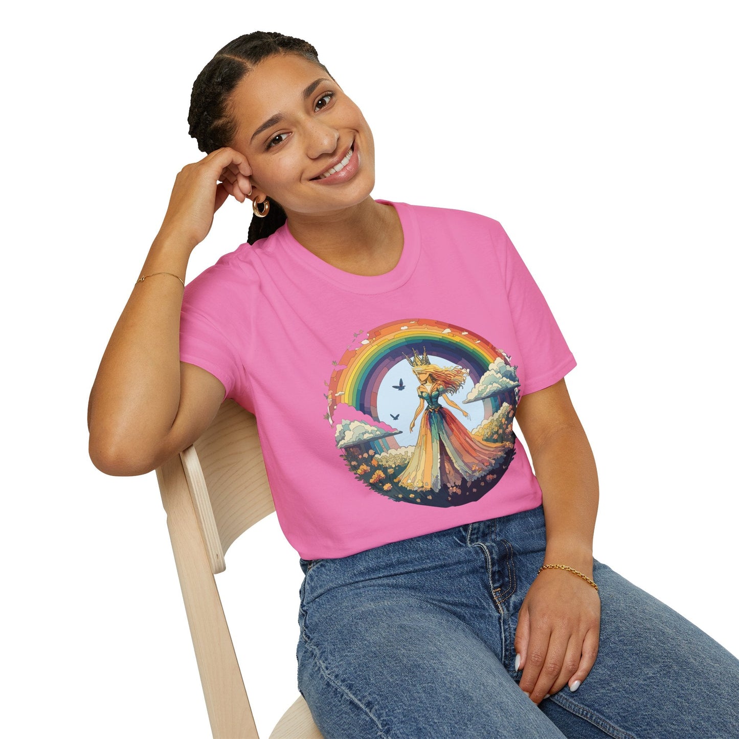 Womens Graphic T Shirt Art Design Tee Softstyle 64000 Unisex Lightweight Cotton Fabric