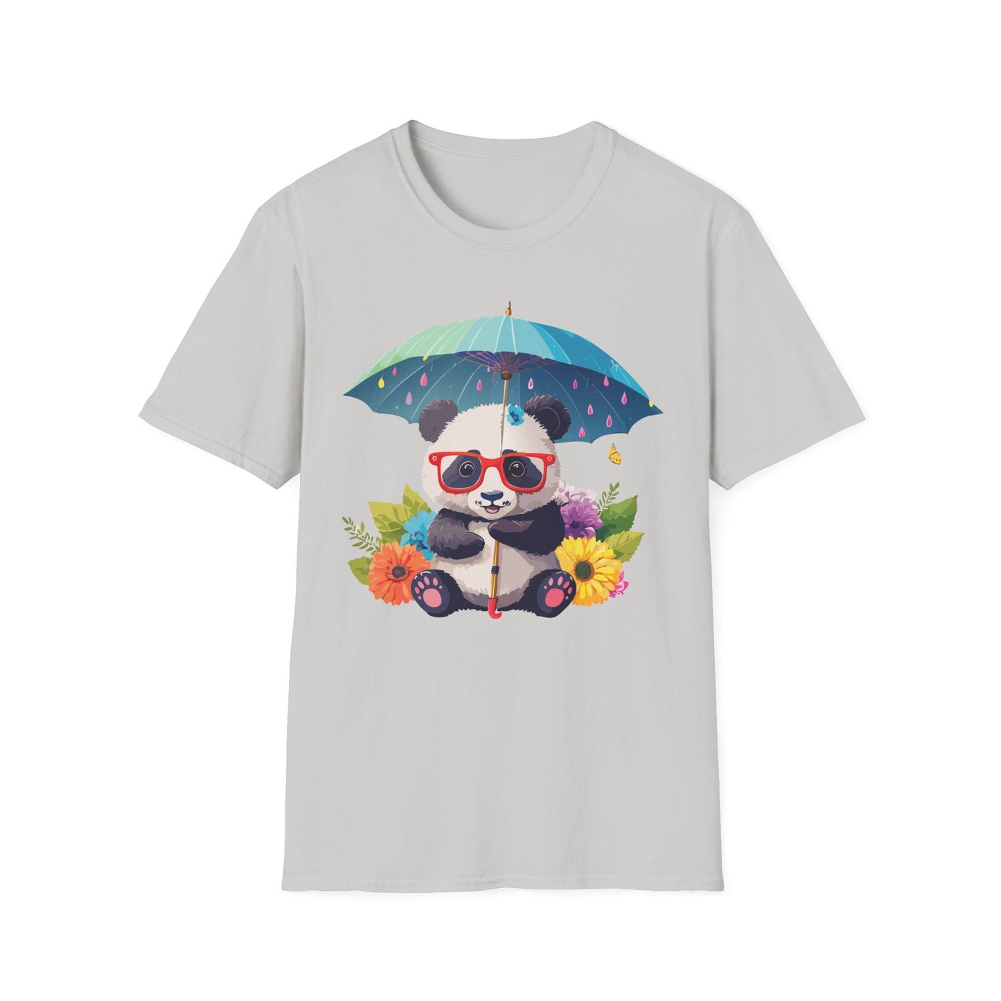 Panda Shirt Unisex Tee 100 Percent Ring Spun Cotton Softstyle Gildan 64000 Animal Print