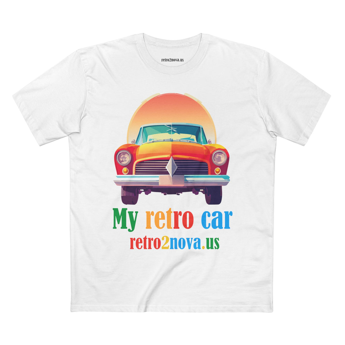 Retro Car Vintage Graphic Tee Staple Unisex 100 Cotton Tee Shirt - RC-10