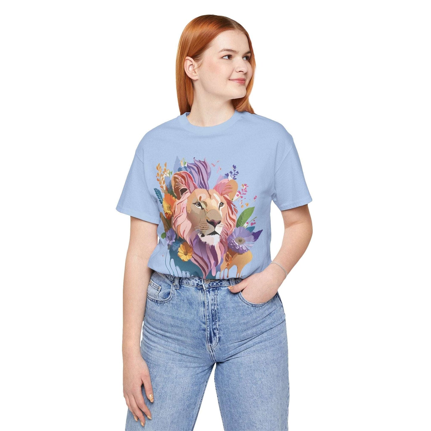 Lion Graphic Tee Unisex Short Sleeve Art Design From Adelpha Premium Vintage Inspired Tee
