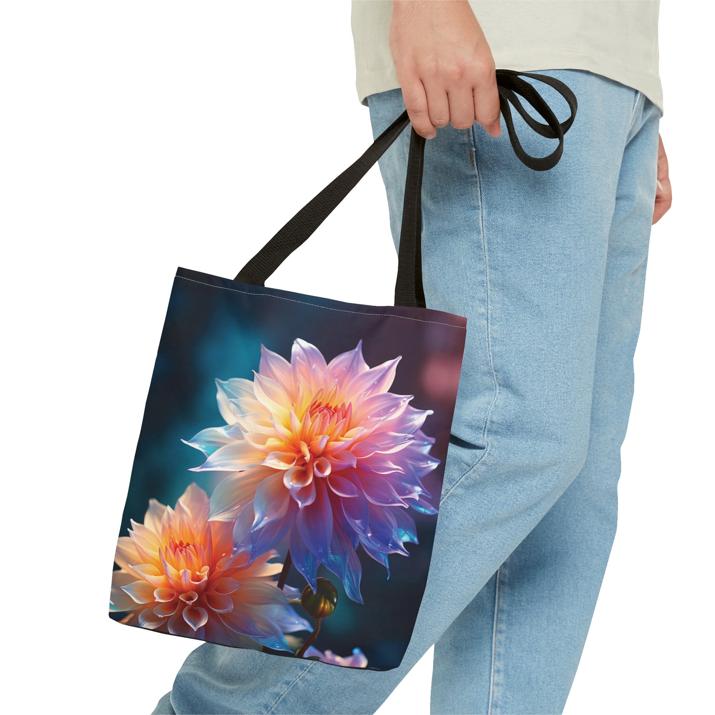 Canvas Bag with Floral Prints