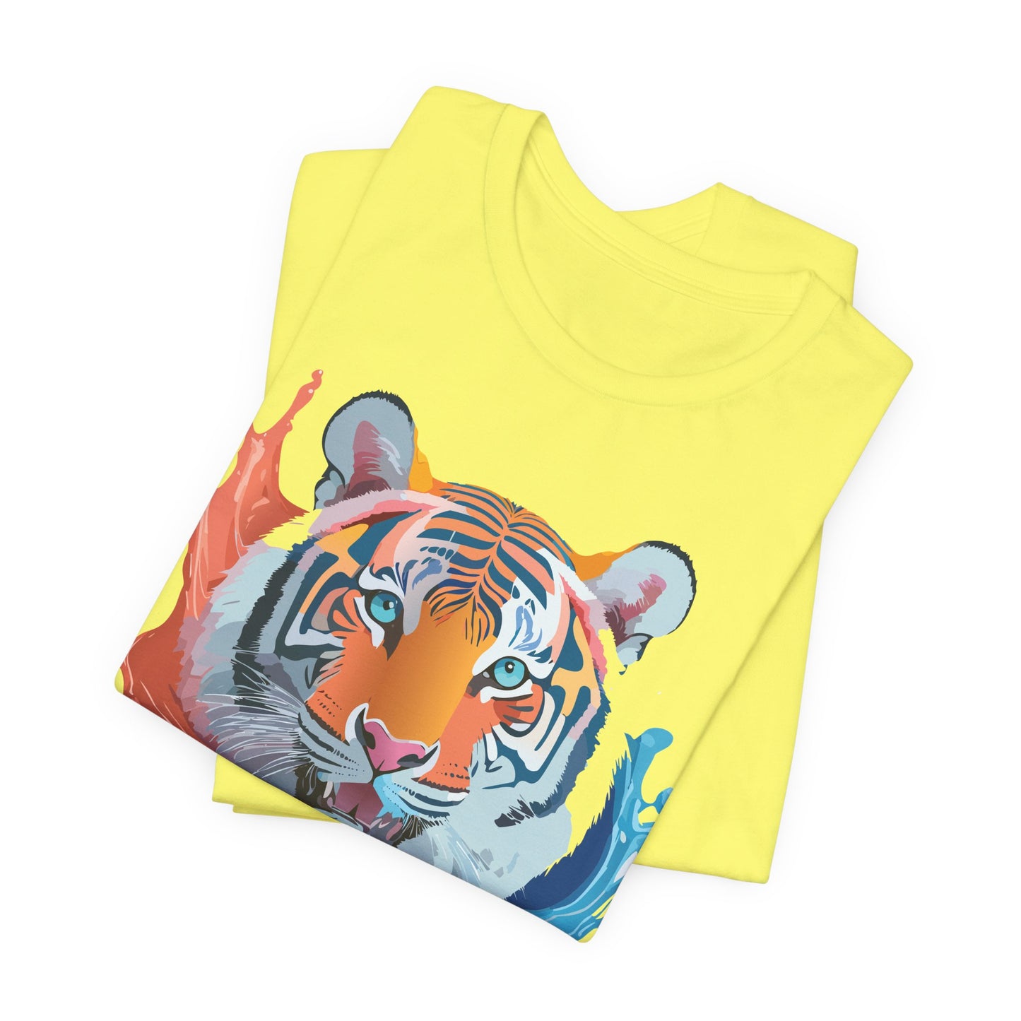 Unisex Tiger Tee, Animal Shirt, Tee Shirt with Tiger, Art T-Shirt, Animal Tees, Big Cat Shirt, Art Design T-Shirt 5