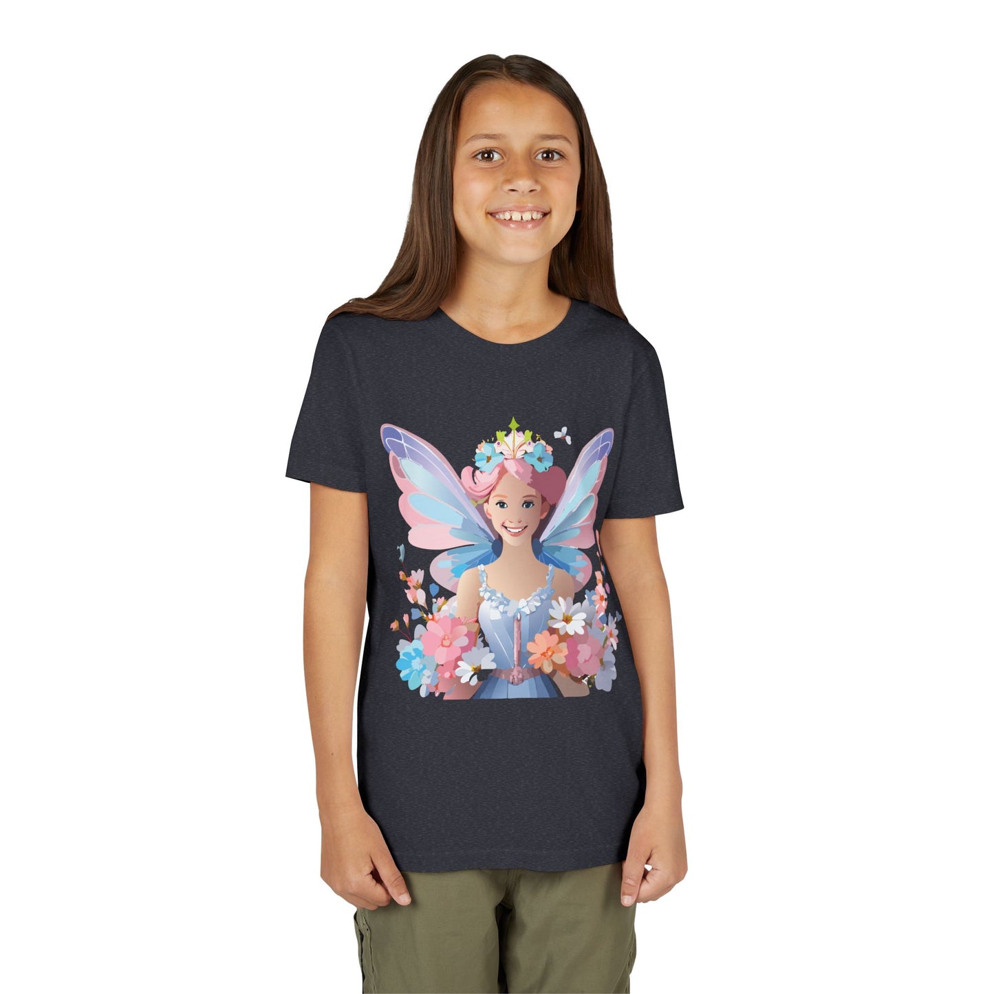 Enchanting Fairy Floral Youth Short Sleeve Tee - Perfect for Spring Celebrations (9-14)