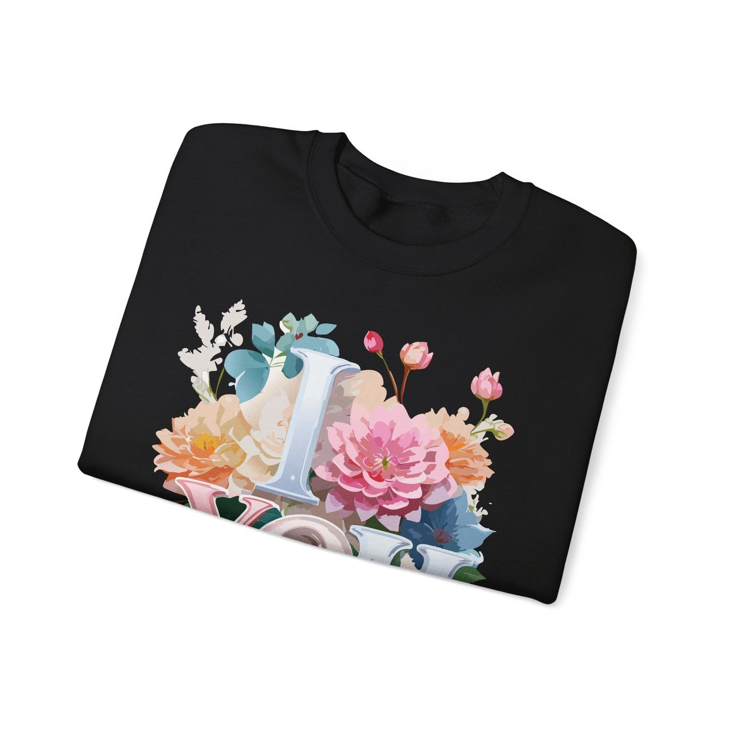 Floral Love Sweatshirt Valentines Day Unisex Crewneck Cozy Flower Design For All Season Wear