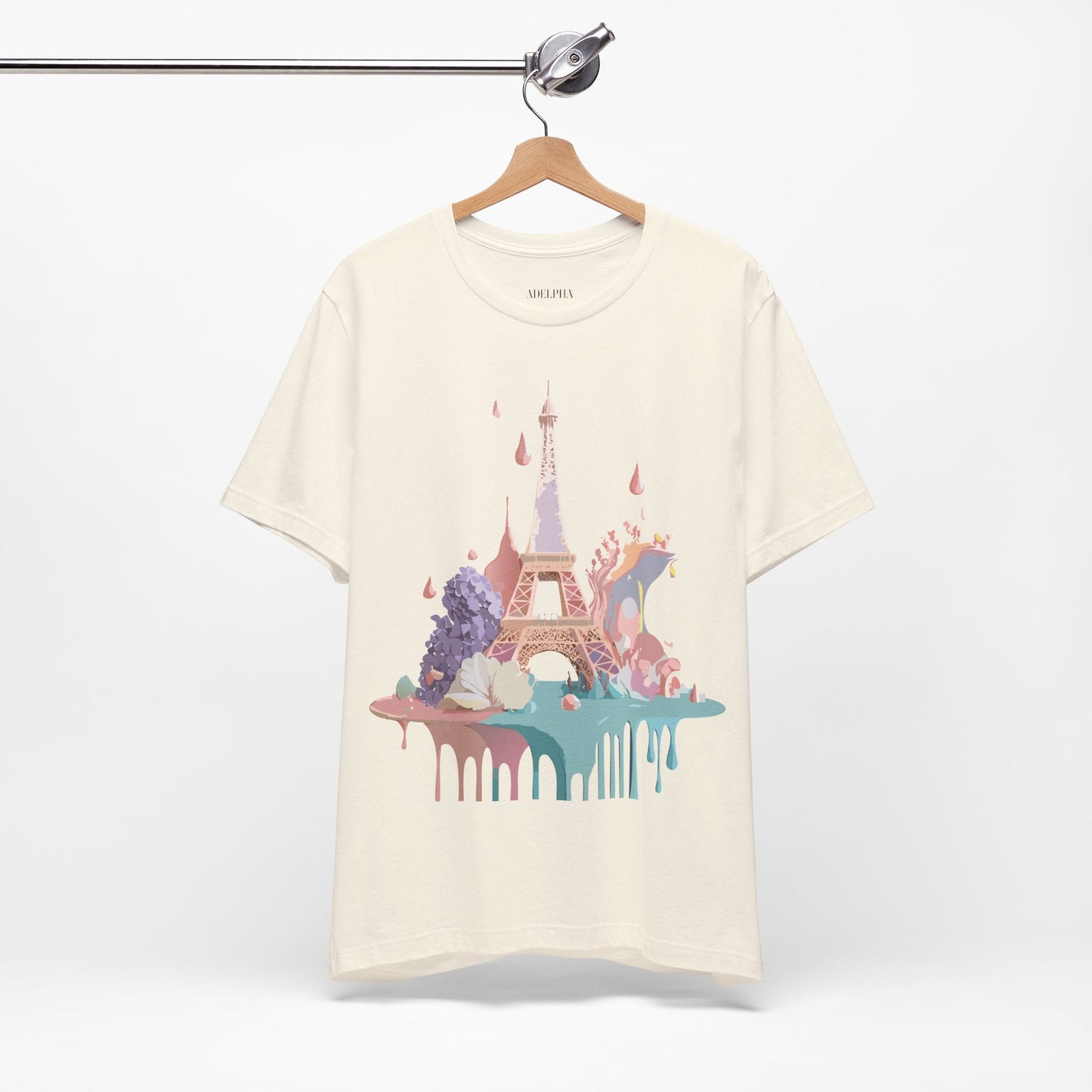 Paris Tourist Shirt Unisex Graphic Tee Vintage Inspired Artwork by Adelpha Short Sleeve Jersey
