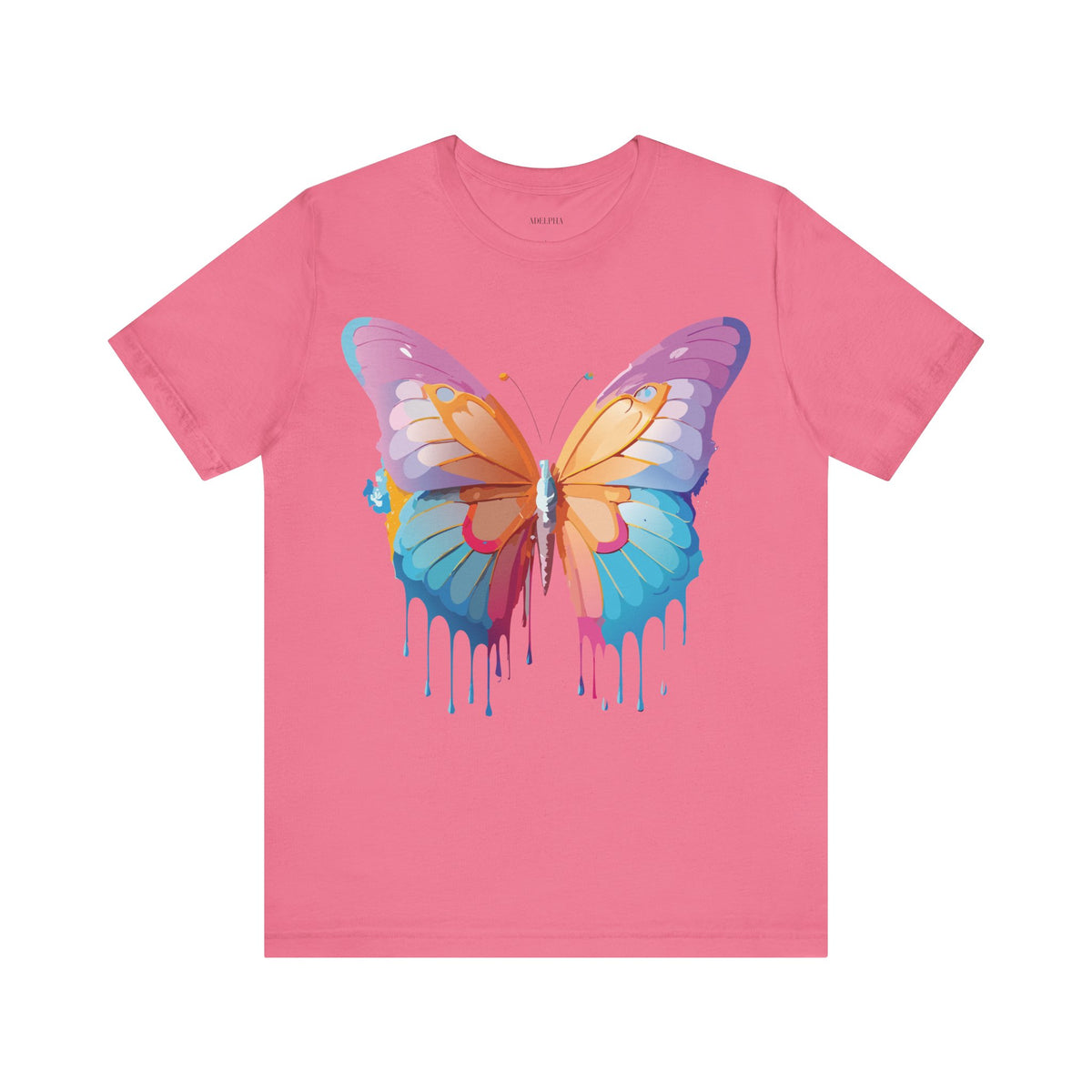 Butterfly Graphic Unisex Cotton Bella+Canvas Tee with Art Design n98