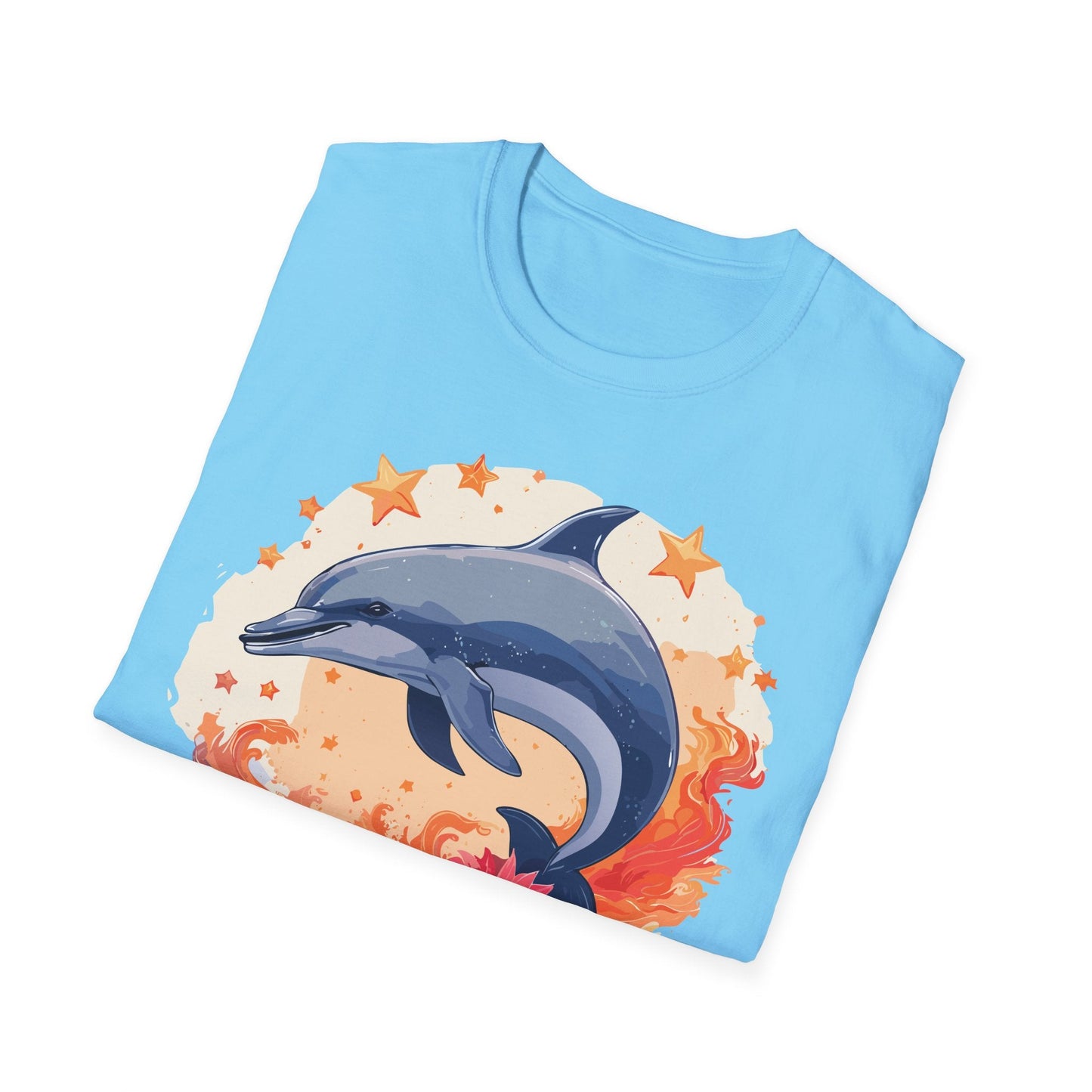 Dolphin Shirt Unisex Tee Gildan Softstyle 64000 100 Percent Ring Spun Cotton Comfort Wear