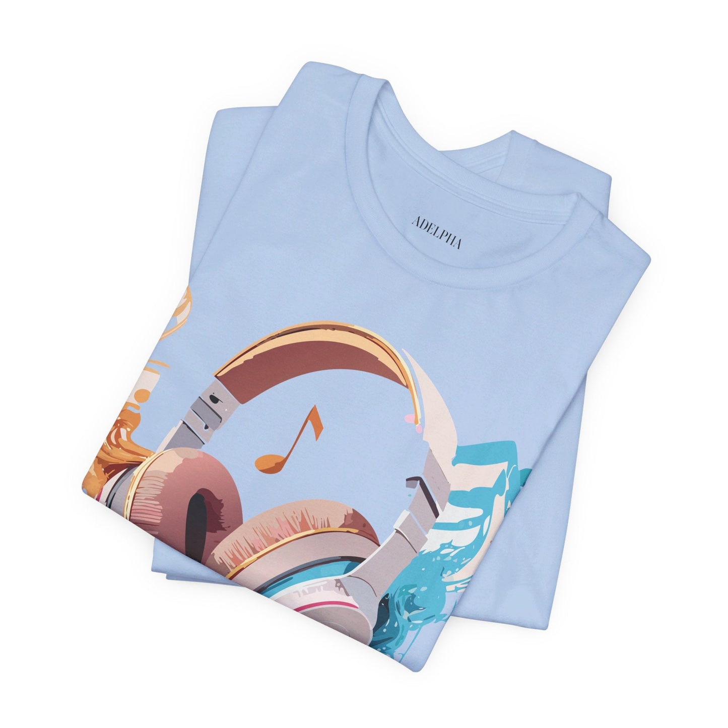 Unisex Graphic T Shirt With Vintage Music Inspired Artwork From Adelpha Short Sleeve Tee