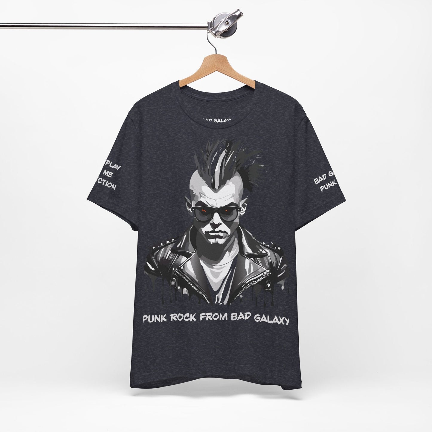 Punk Rock Tee Shirt From Bad Galaxy Made To Order 100 Percent Cotton Eco Friendly Inks