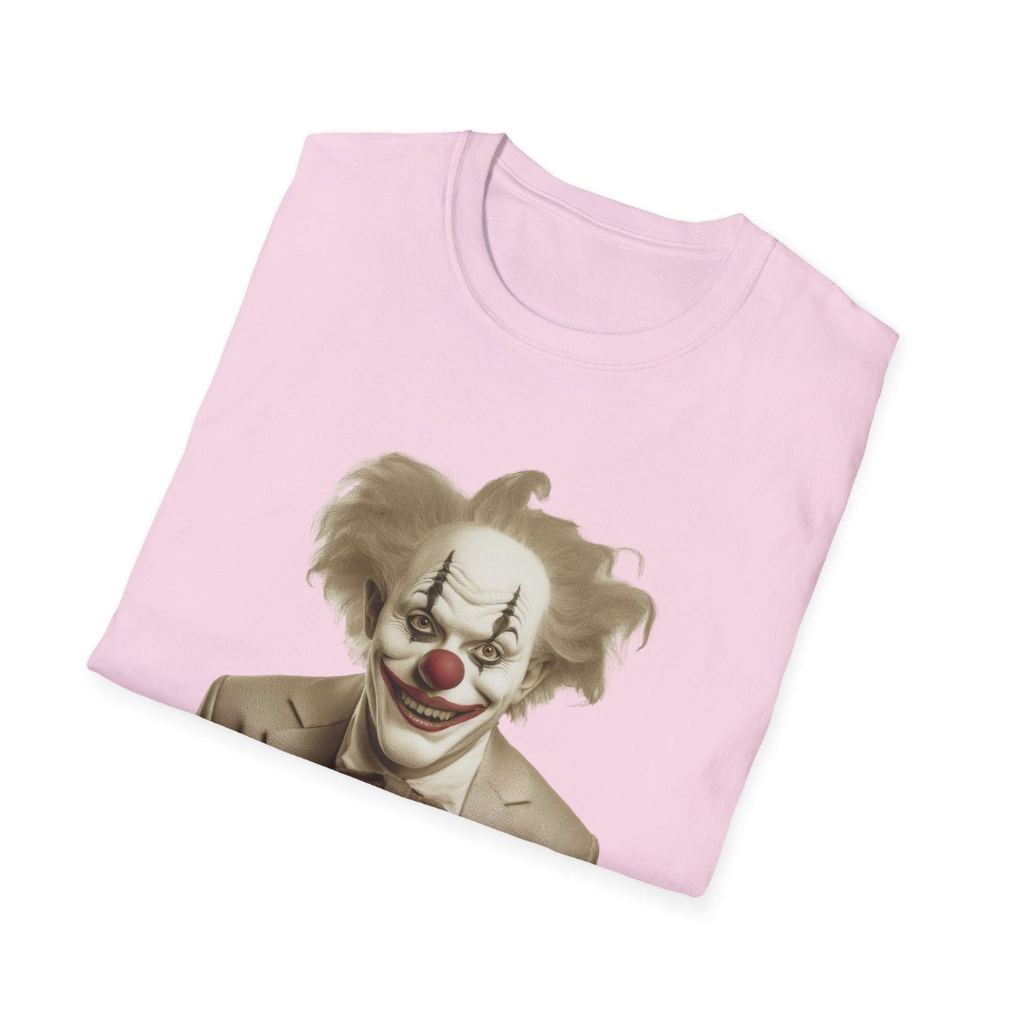 Unisex Clown Shirt Funny Man Circus Tee Softstyle 64000 Cotton Gildan Tee Lightweight Breathable