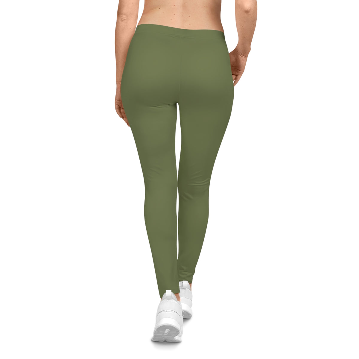 Moss Color Women's Poly-Span Casual Leggings XS-2XL