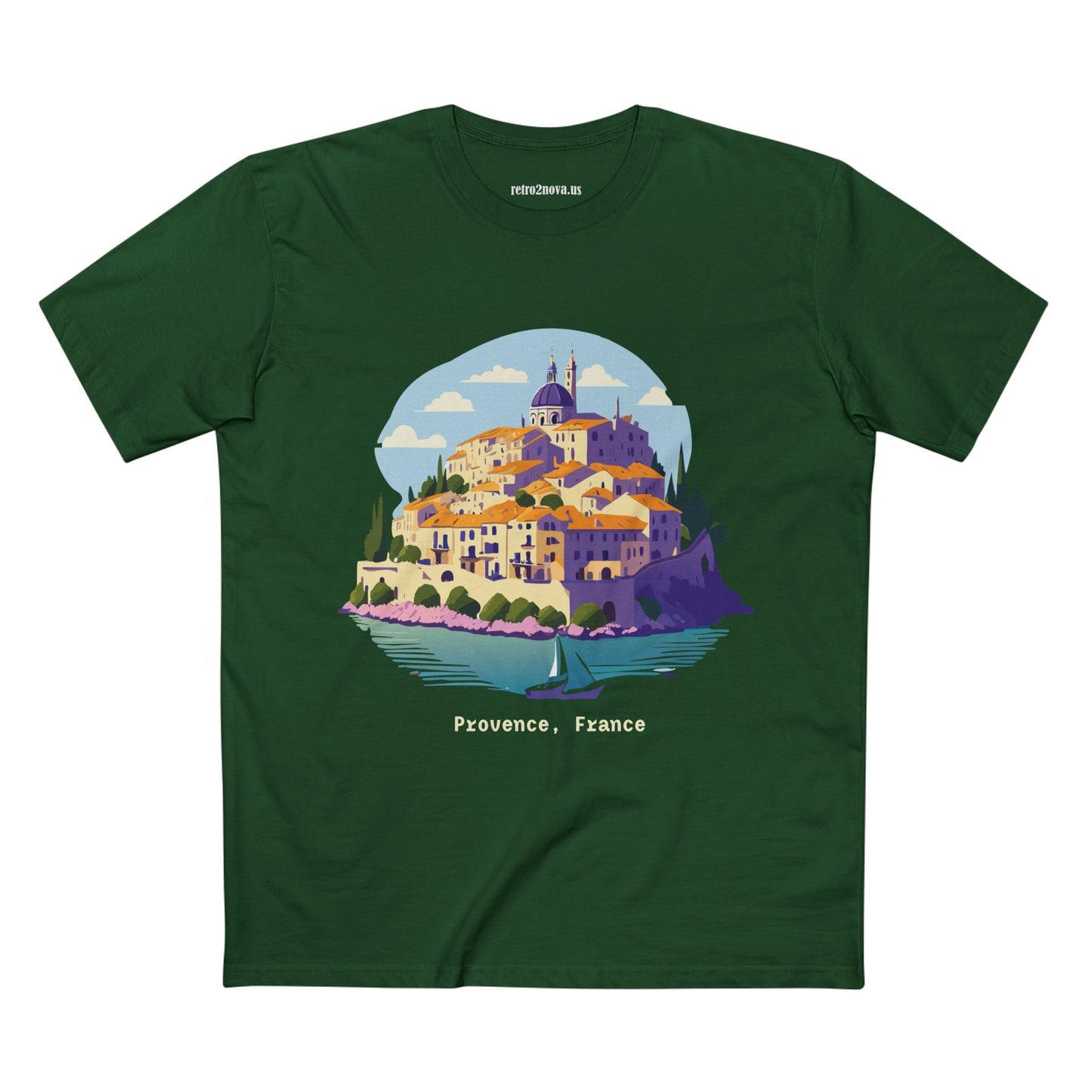 Travel Shirt Provence Tourist Unisex Premium Cotton Tee With Original Art Design Retro2Nova
