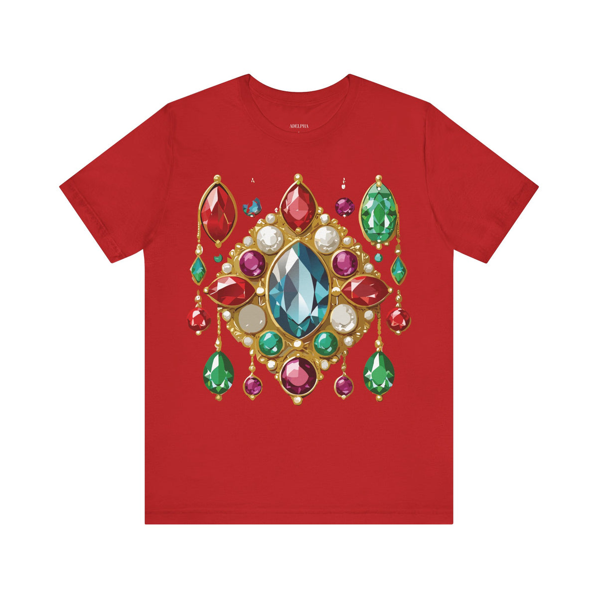 Jewelry Graphic Unisex Cotton Bella+Canvas Tee with Art Design n138