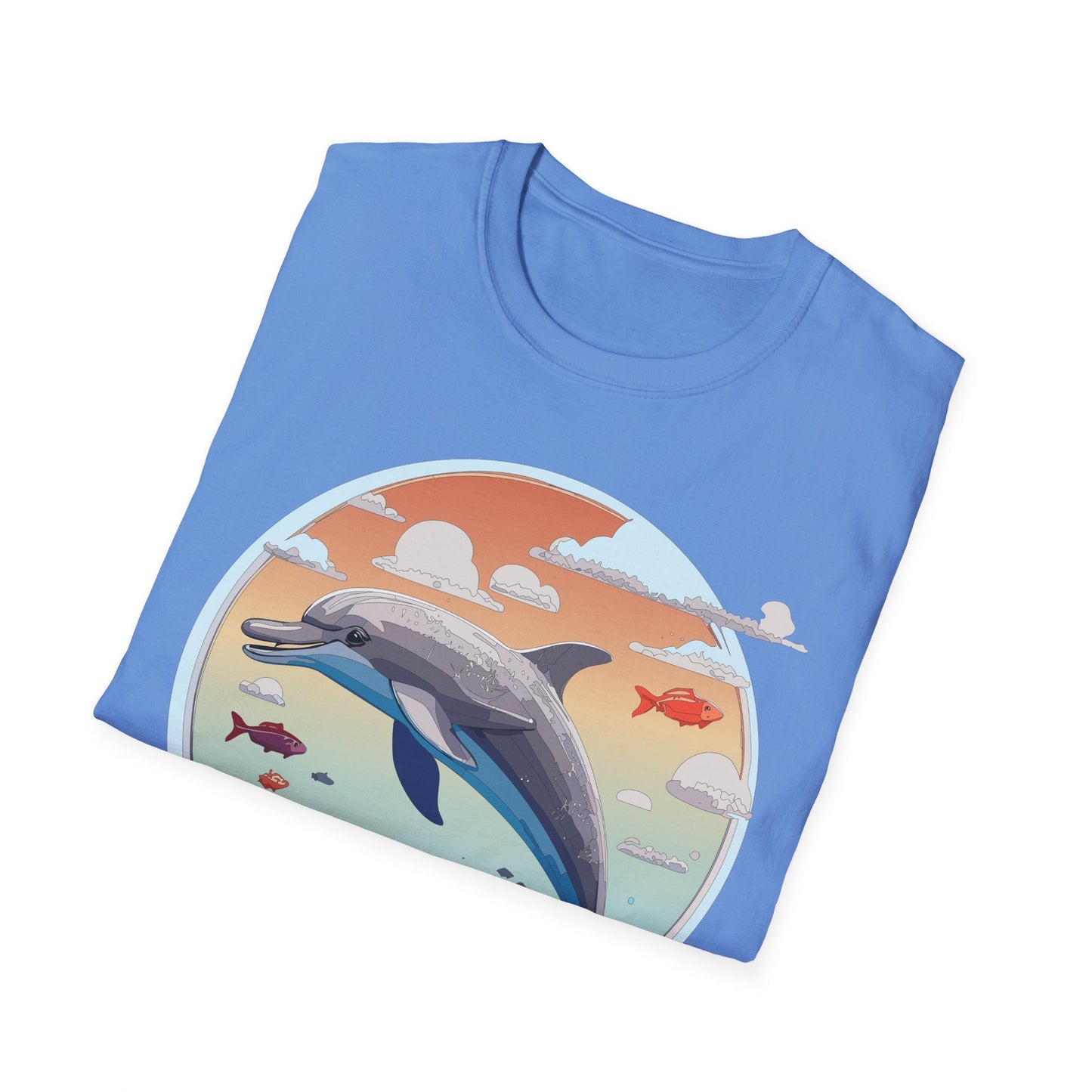 Dolphin Shirt Unisex Gildan Softstyle Cotton Tee For Men Women Dolphin Fish Animal Shirt