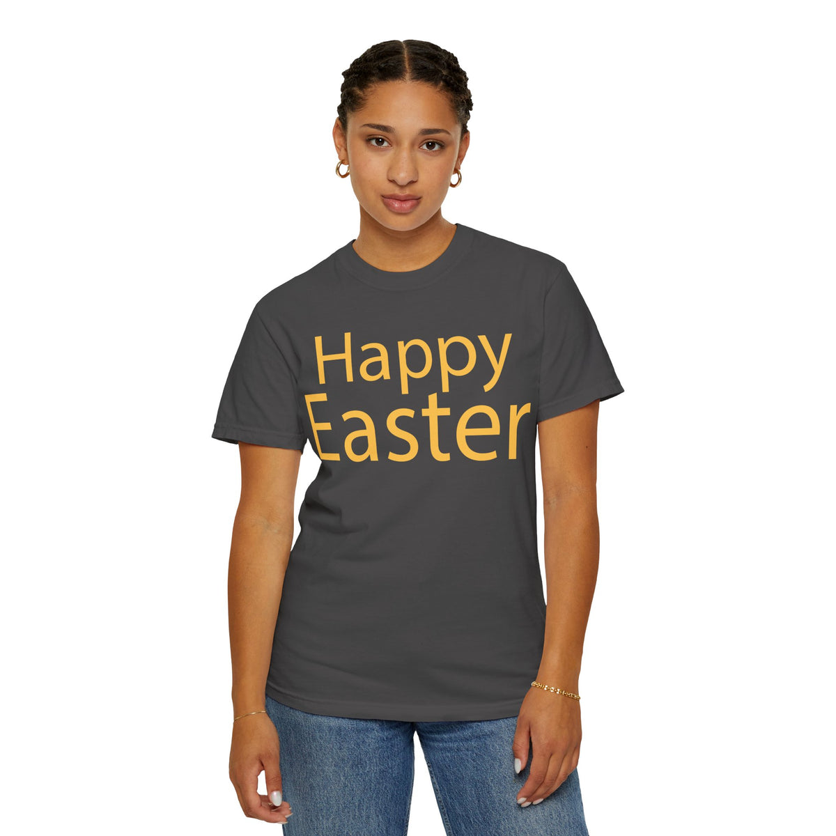 Happy Easter T-Shirt, Tee Shirt with Easter Signature, T Shirt with Easter Prints, Tee Shirt with Easter Design