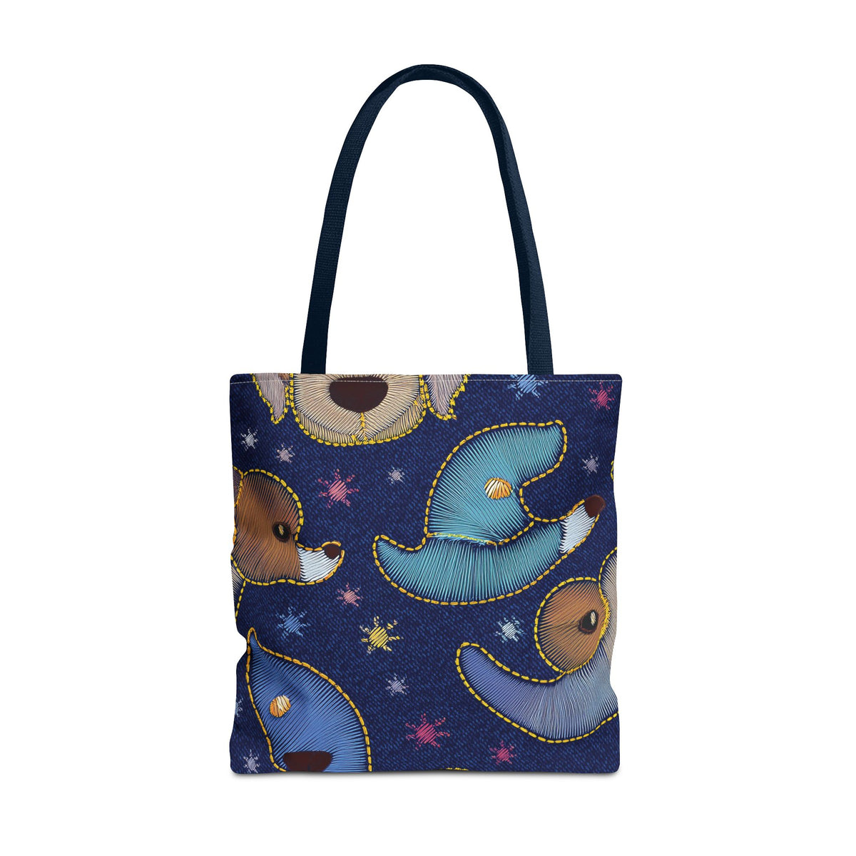 Denim Fabric Imitation Print Unisex Canvas Bag Poly Spun 3 Sizes Tote Bag 191-12