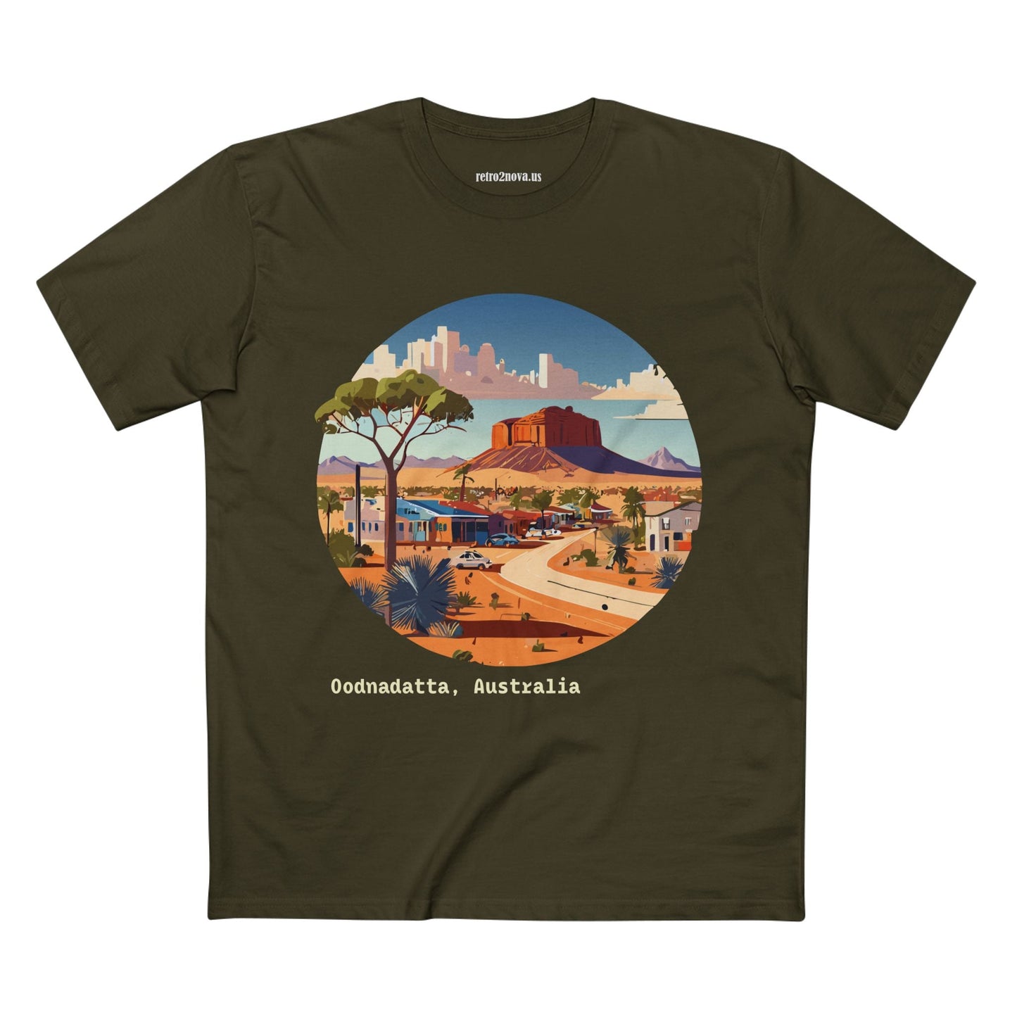 Travel Shirt Australia Original Art Design Unisex Premium Cotton Staple Tee By Retro2Nova