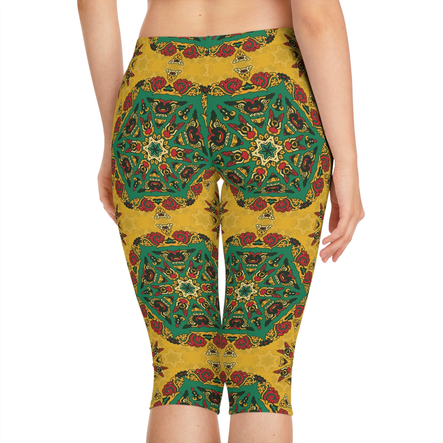 Leggings capri con estampado tradicional