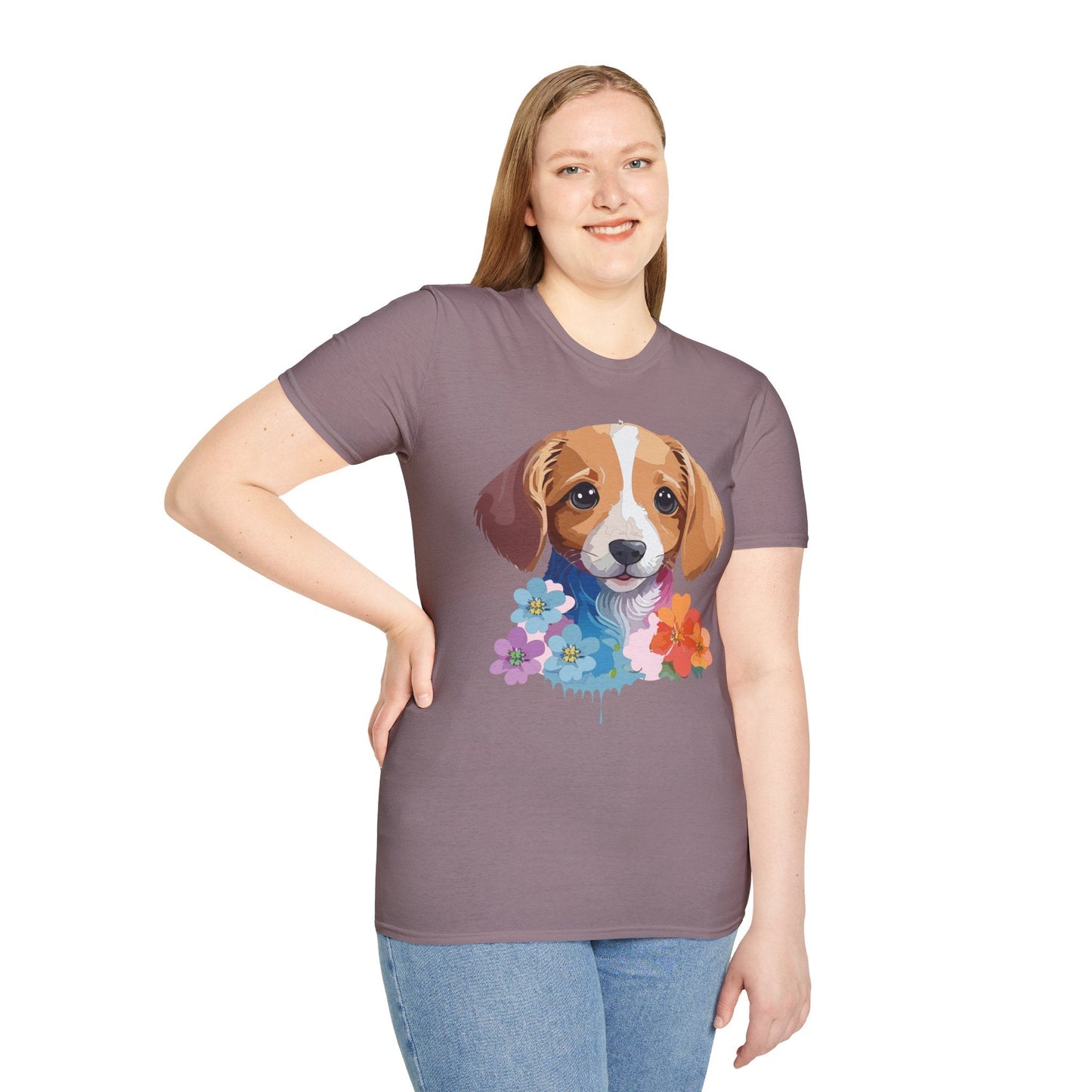 Unisex Dog Shirt Animal Graphic Tee Soft Cotton Gildan 64000