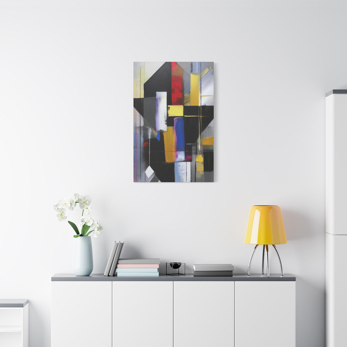 Abstract Geometric Painting Print Canvas 20x24,20x30,24x30 24x32,24x36,30x40 32x48,36x48,40x60 Pine-Wood Inner Frame ABS-36