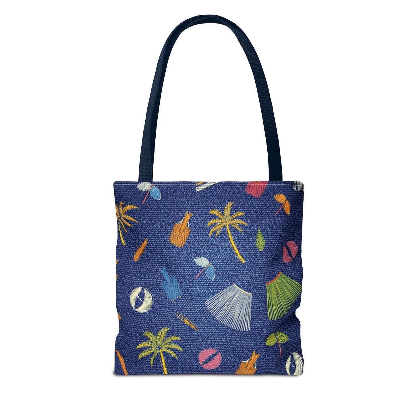 Denim Fabric Imitation Print Unisex Canvas Bag Poly Spun 3 Sizes Tote Bag 182-3