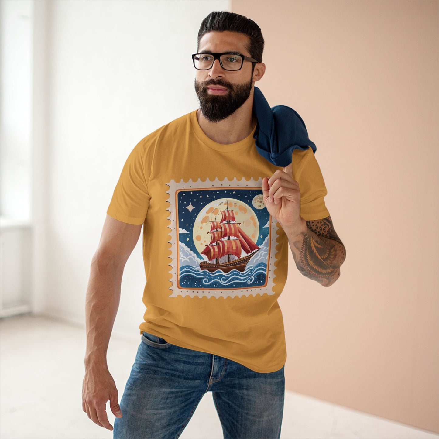 Stamp Shirt Postage Stamp Tee Unisex Premium Cotton Original Art Design By Retro2Nova