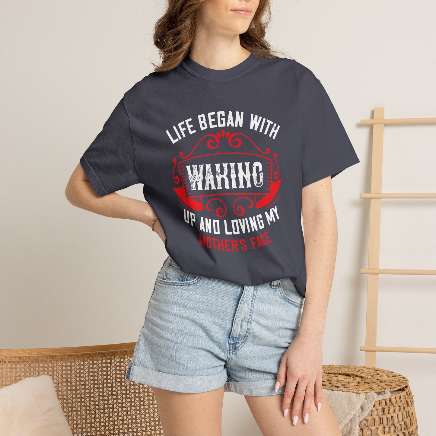 Mom T-shirt Mother Day Mama Tee Unisex Comfort Colors Garment-Dyed Cotton h77