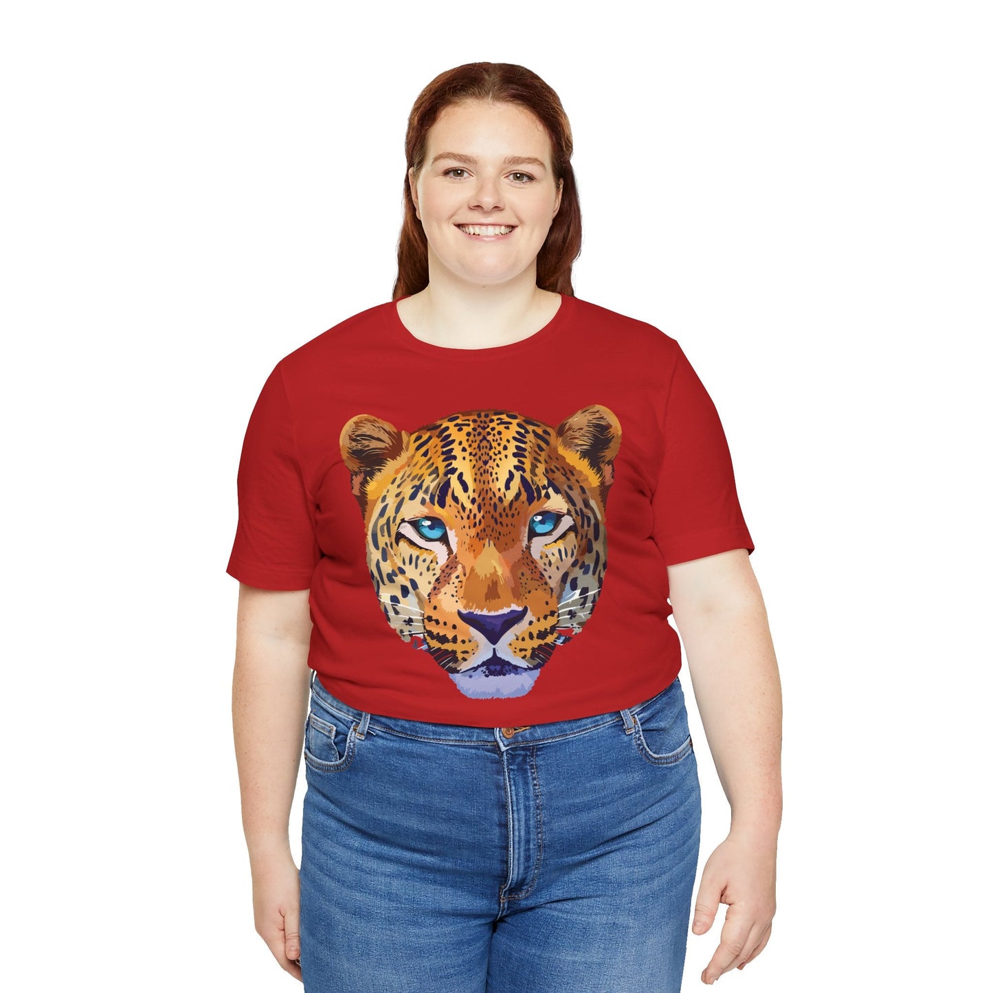Unisex Animal Print Tee Shirt With Art Design Wild Animals Graphic Tee For Everyday Wear