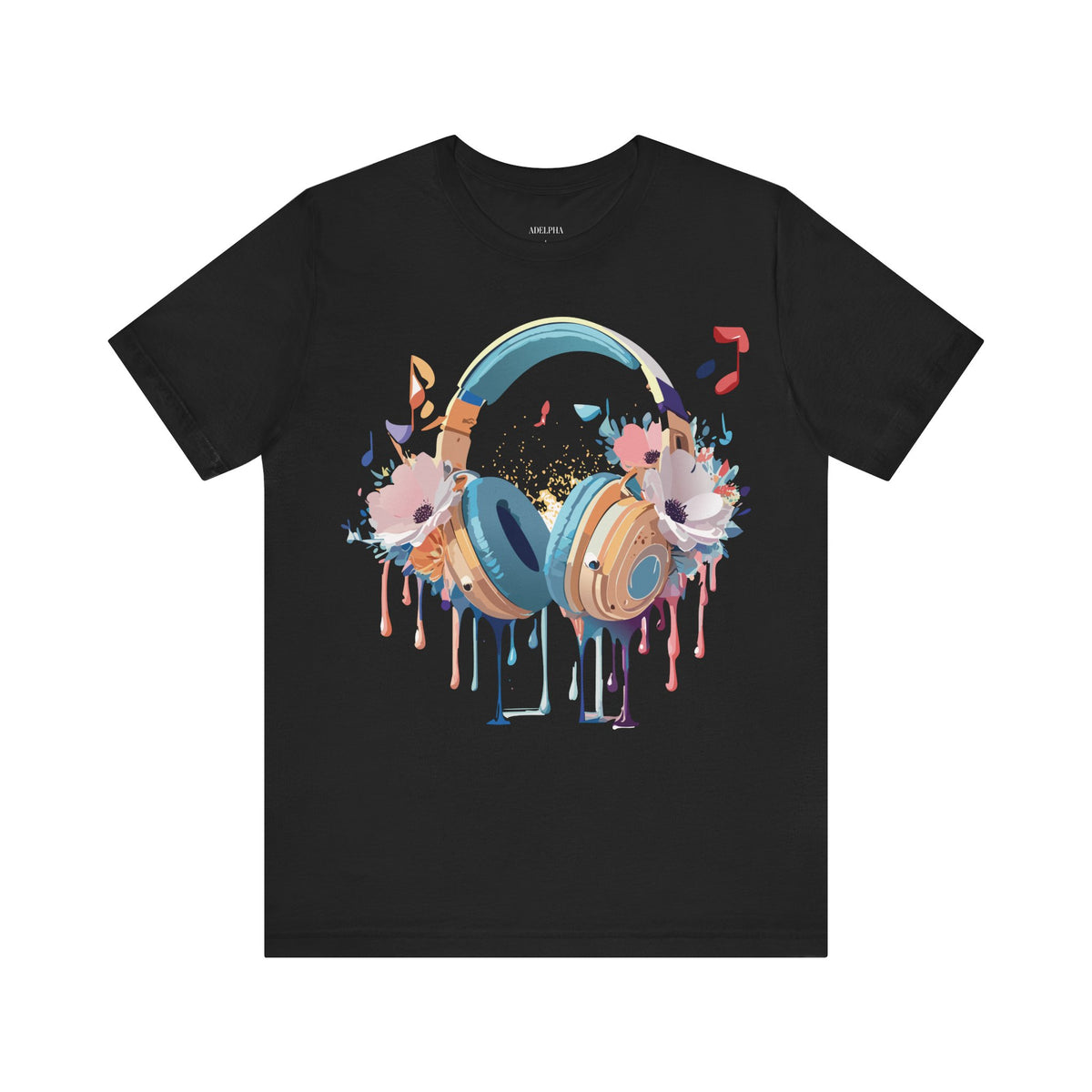 Music Graphic Unisex Cotton Bella+Canvas Tee with Art Design m93