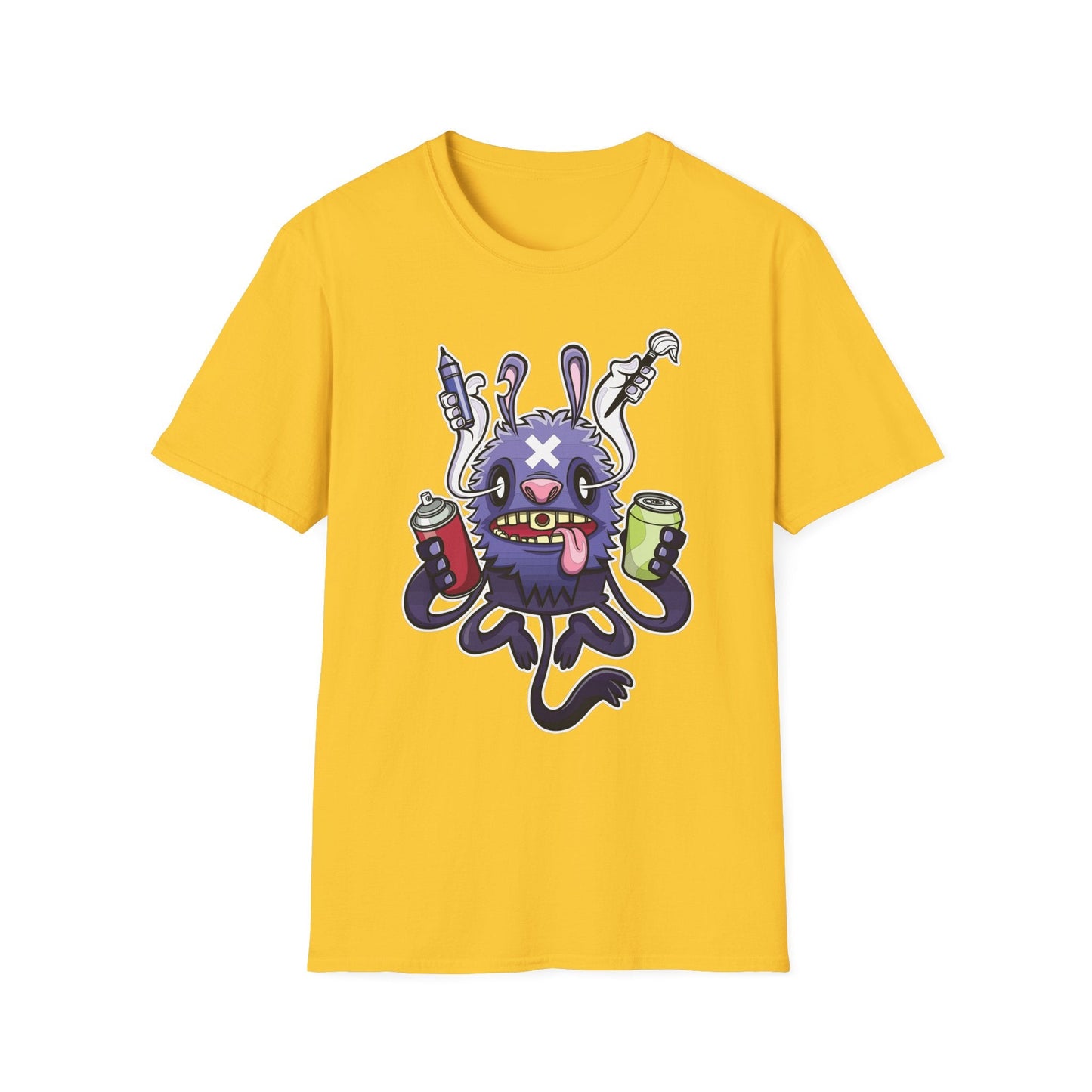 Cartoon T Shirt Animation T Shirt Funny Tee Shirt Unisex Softstyle Gildan 64000 Art Design