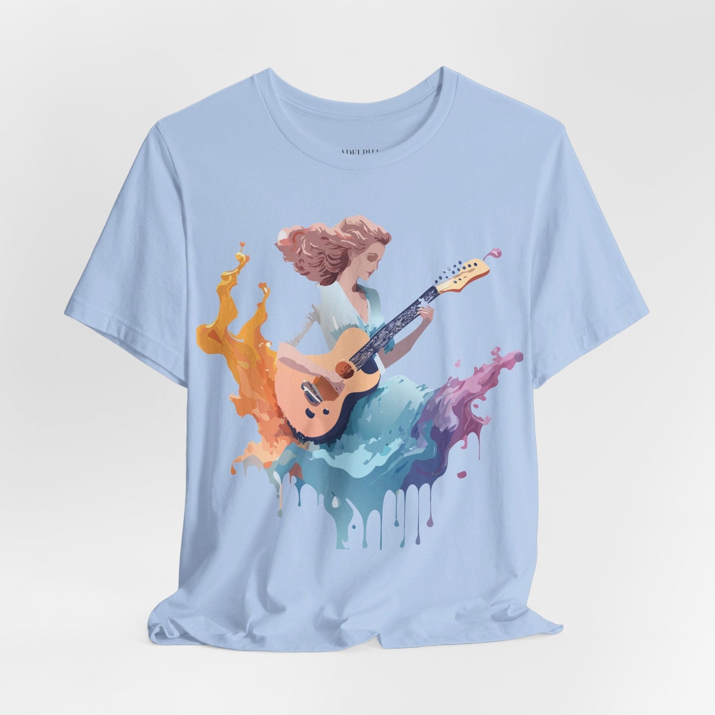 Music Graphic Unisex 100 Cotton Vintage Art with Musical Elements Tee 38