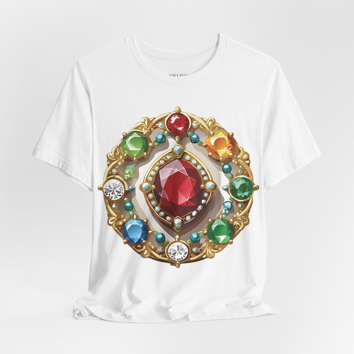 Jewelry Graphic Unisex Cotton Bella+Canvas Tee with Art Design n127