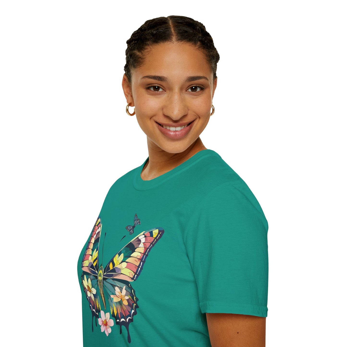 Butterfly T Shirt For Unisex Softstyle 64000 Short Sleeve Monarch Butterfly Tee Design