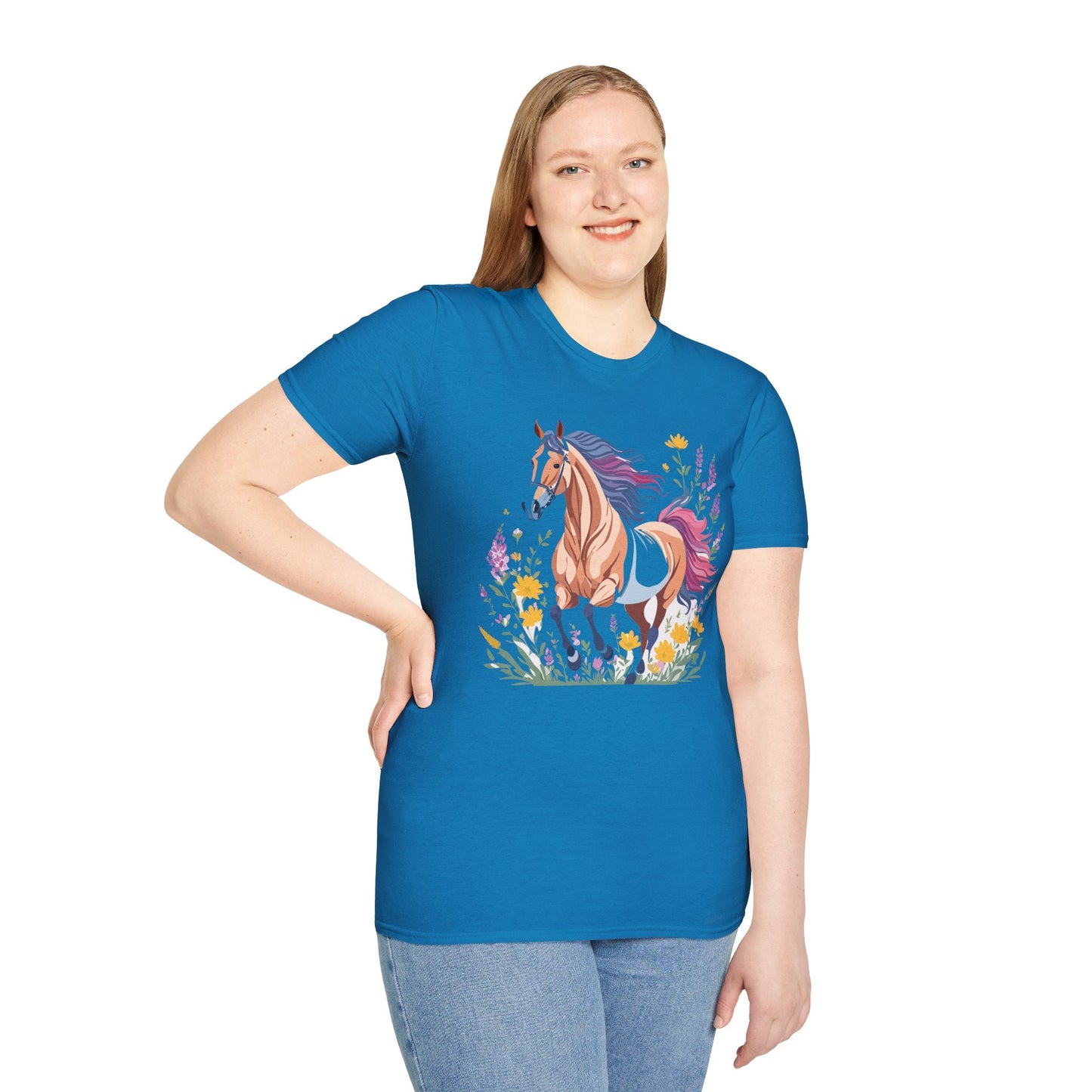 Horse Shirt Unisex Softstyle 64000 Cotton Tee Gildan 100 Percent Ring Spun